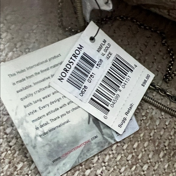 HOBO Women's Brushed Gold and Pink Patterned Clutch - Picture 5 of 6